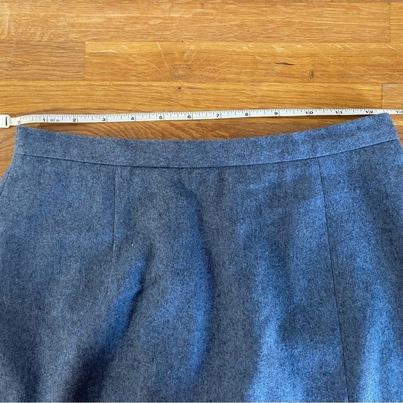 Vintage Pierre Balmain Cashmere Blend Midi A-Line Gray Skirt Size Small - Picture 6 of 9